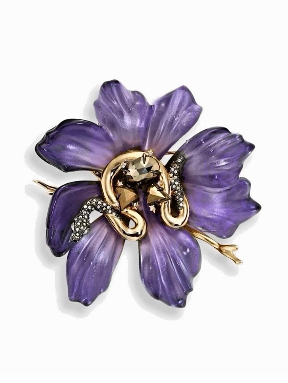Alexis Bittar Serpent Flower Brooch - Purple